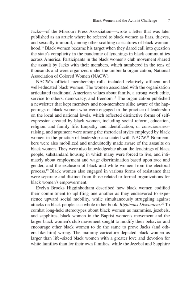 Black Women as Leaders: Challenging and Transforming Society page 7
