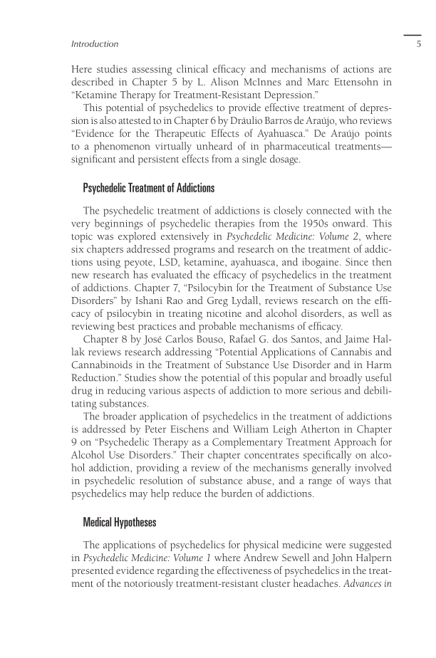Advances in Psychedelic Medicine: State-of-the-Art Therapeutic Applications page 5