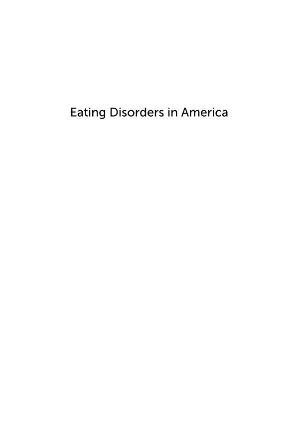 Eating Disorders in America: A Reference Handbook page i1