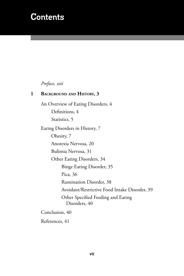 Eating Disorders in America: A Reference Handbook page vii1