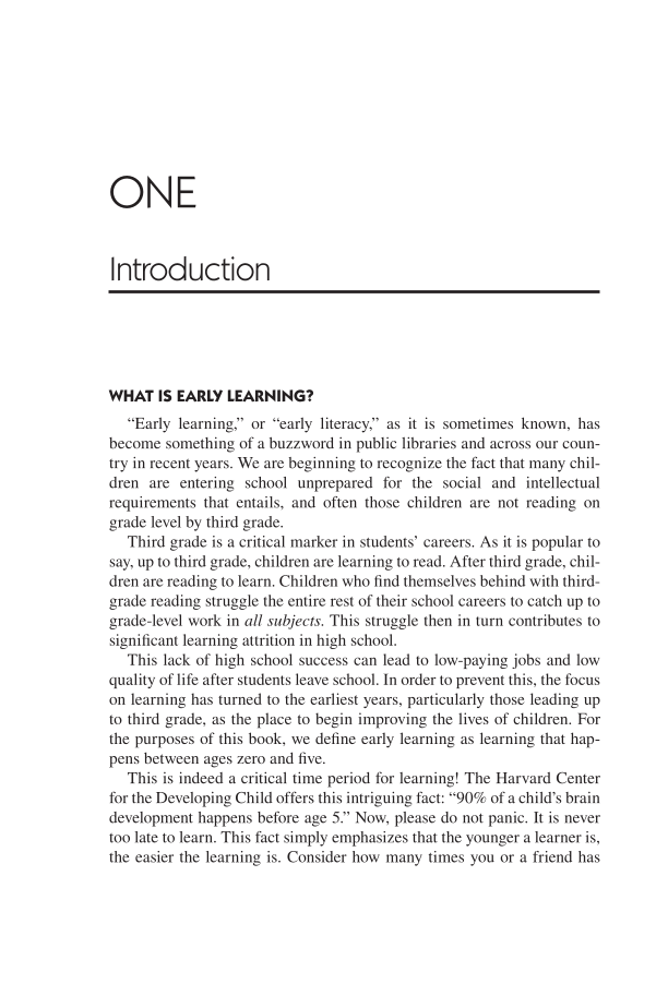 Early Learning through Play: Library Programming for Diverse Communities page 1
