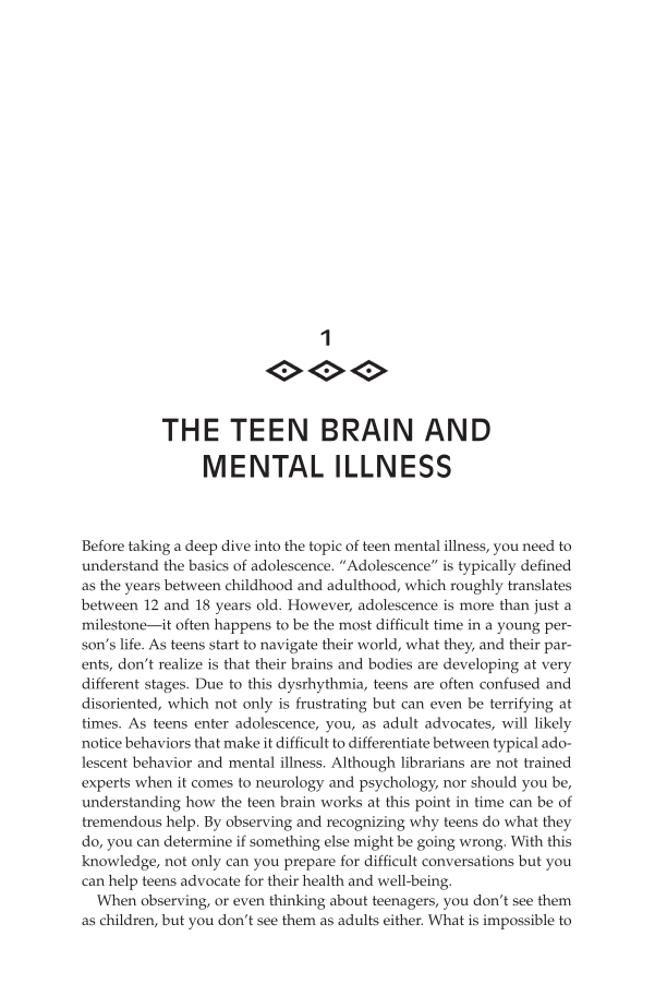 Serving Teens with Mental Illness in the Library: A Practical Guide page 1