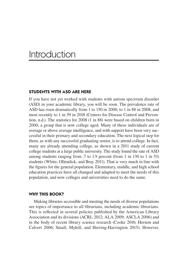 Supporting Students on the Autism Spectrum: A Practical Guide for Academic Libraries page ix