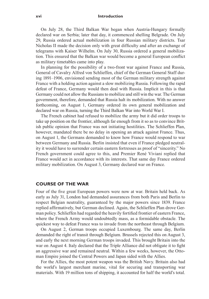 World War I: A Country-by-Country Guide [2 volumes] page v1-xvi