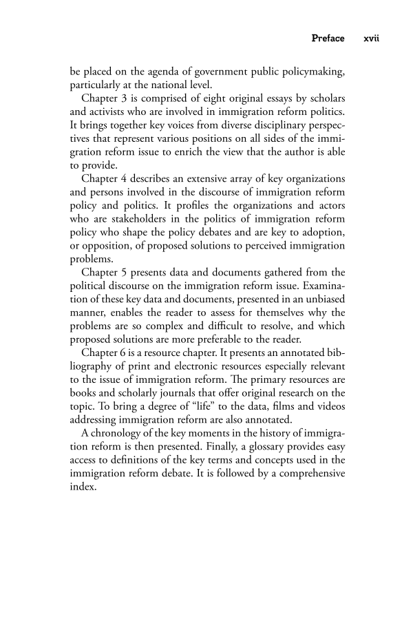 Immigration Reform: A Reference Handbook page xvii1