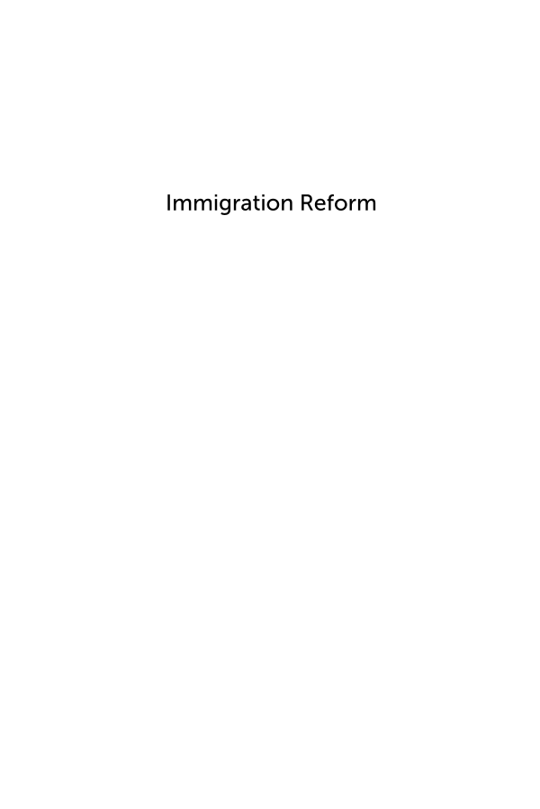 Immigration Reform: A Reference Handbook page i1