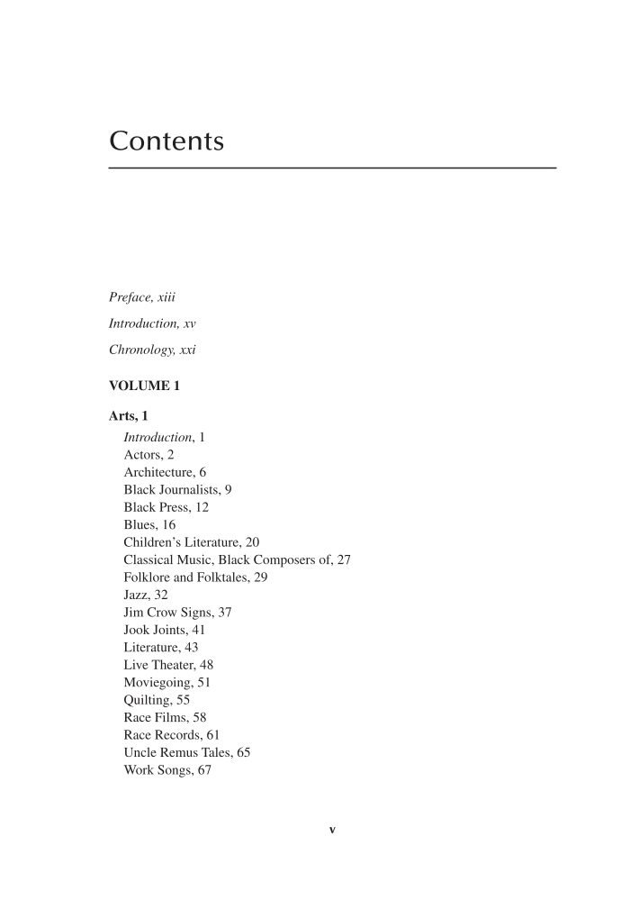 The World of Jim Crow America: A Daily Life Encyclopedia [2 volumes] page v1-v