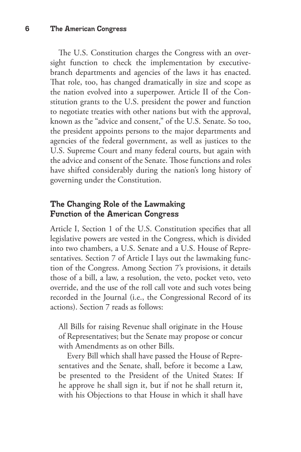 The American Congress: A Reference Handbook page 6