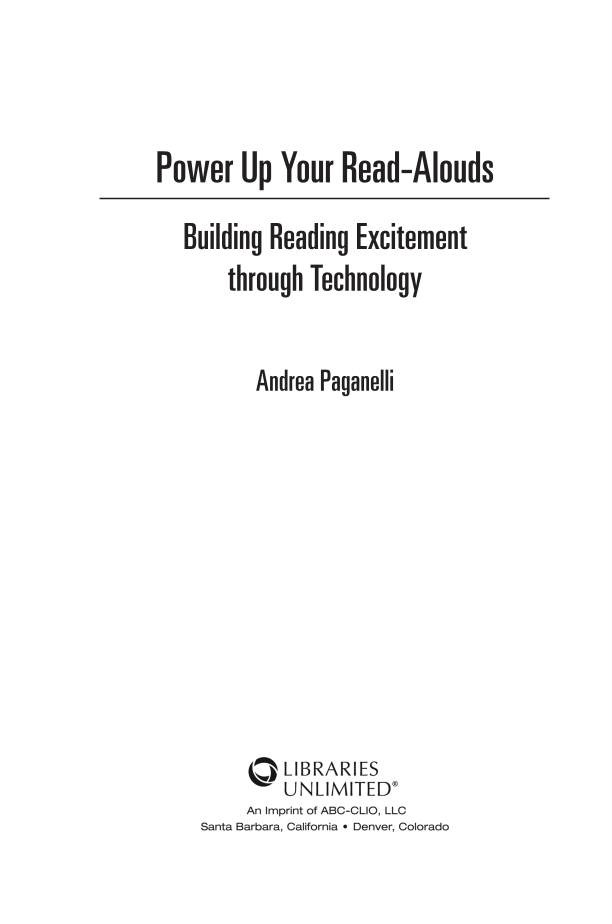 Power Up Your Read-Alouds: Building Reading Excitement through Technology page iii