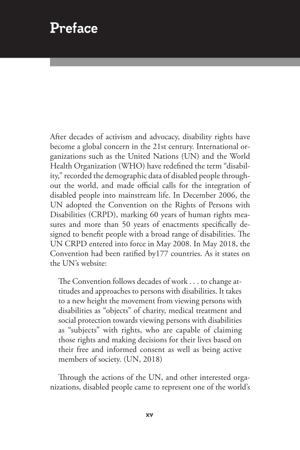 Disability: A Reference Handbook page xv