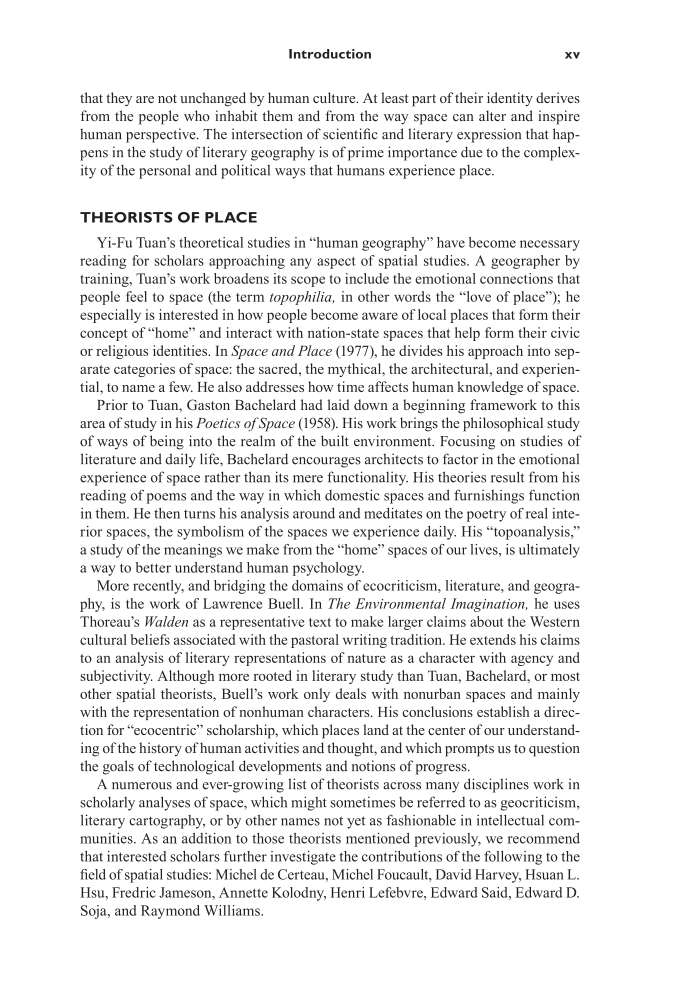 Literary Geography: An Encyclopedia of Real and Imagined Settings page xv