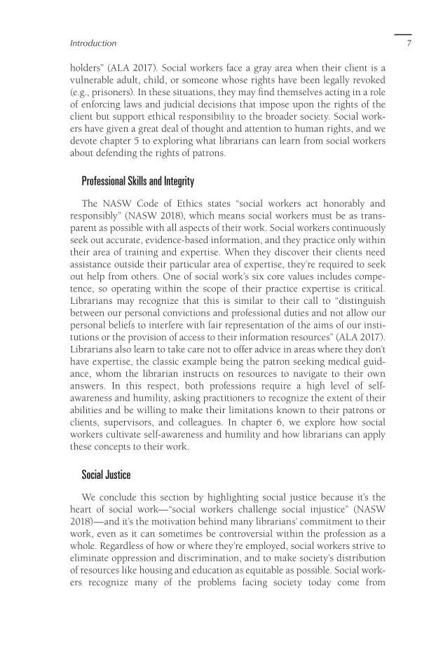 Whole Person Librarianship: A Social Work Approach to Patron Services page 7