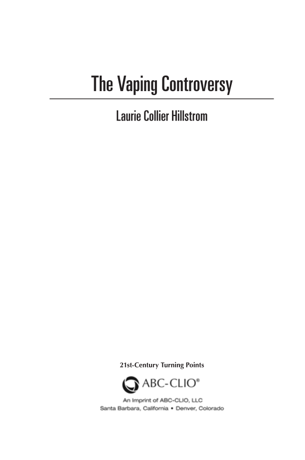 The Vaping Controversy page iii