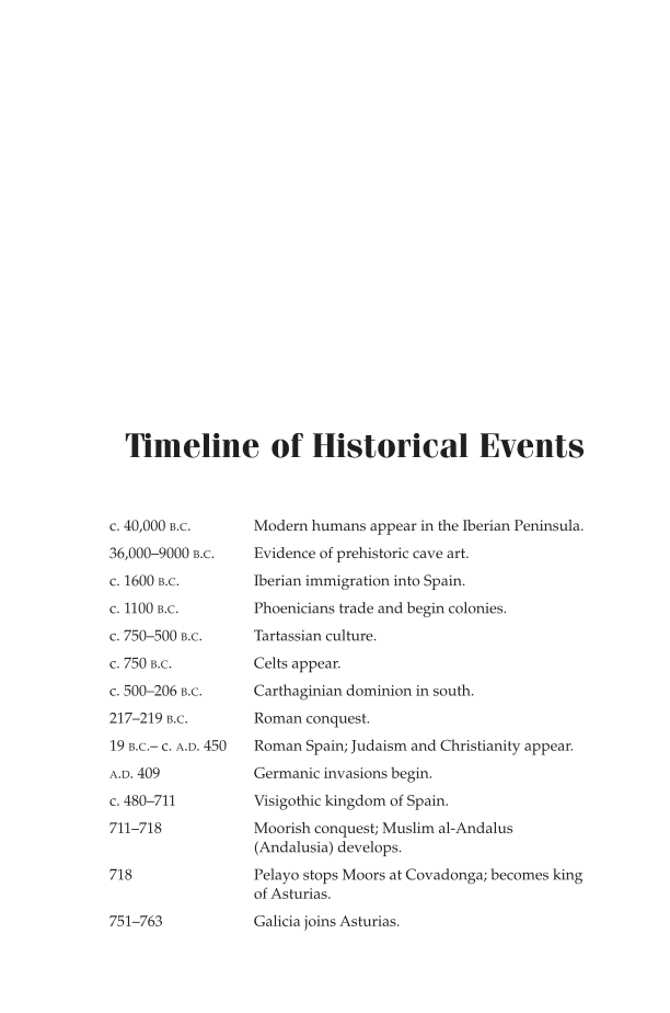 The History of Spain, 2nd Edition page xv