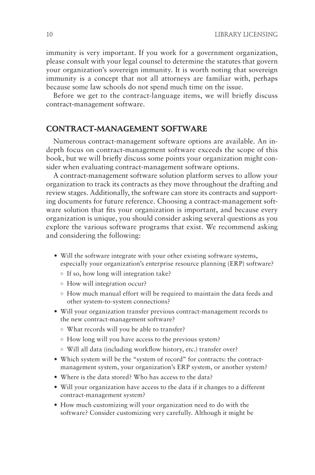 Library Licensing: A Manual for Busy Librarians page 10