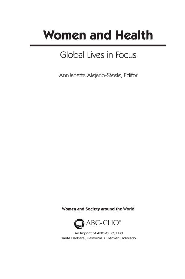 Women and Health: Global Lives in Focus page iii