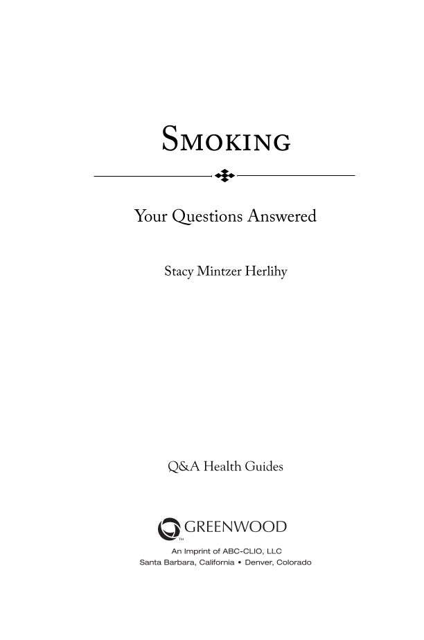 Smoking: Your Questions Answered page iii1