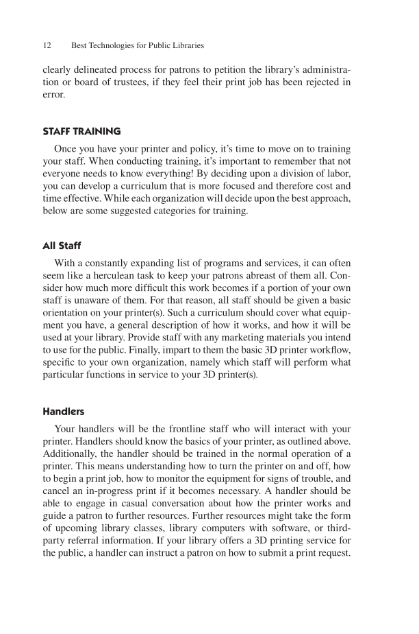 Best Technologies for Public Libraries: Policies, Programs, and Services page 12