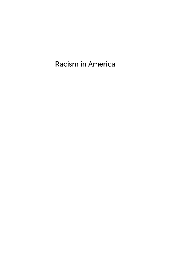 Racism in America: A Reference Handbook page i