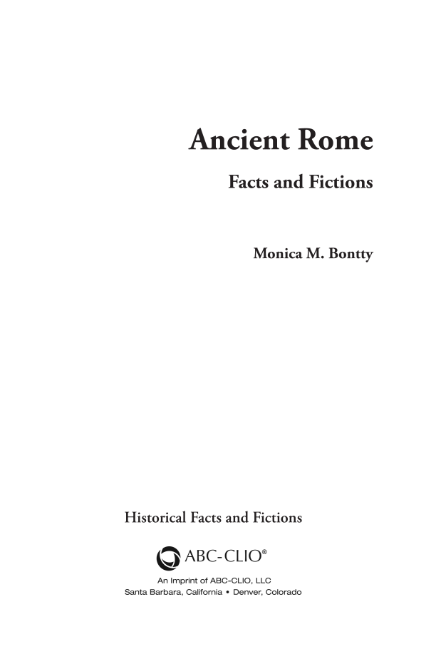 Ancient Rome: Facts and Fictions page iii