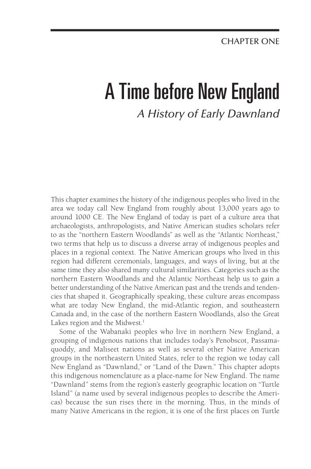 Native Americans of New England page 1