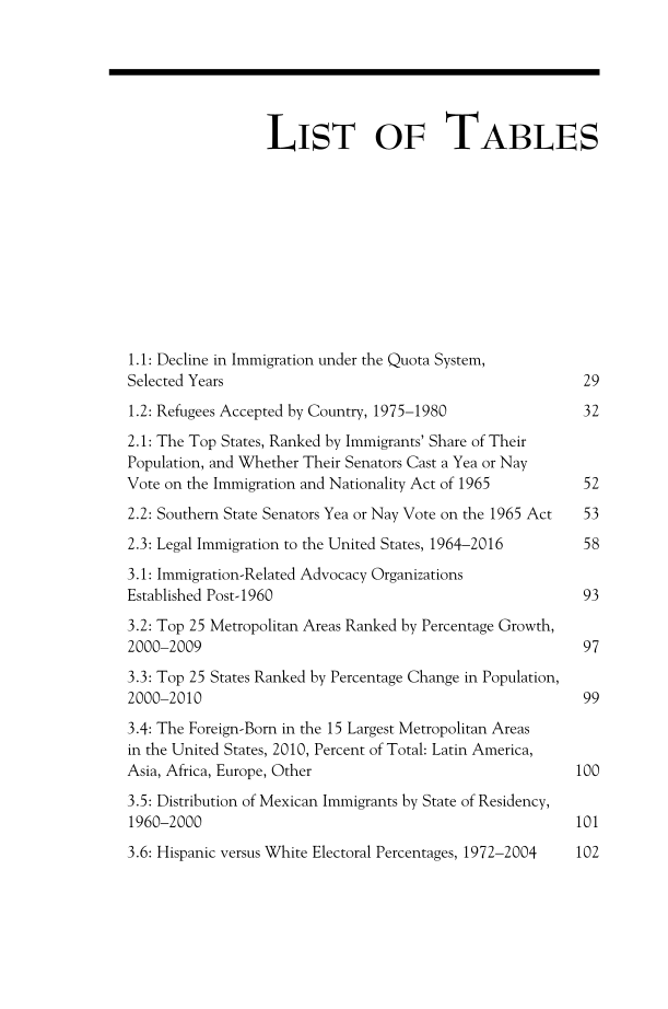 The Immigration and Nationality Act of 1965: A Reference Guide page vii