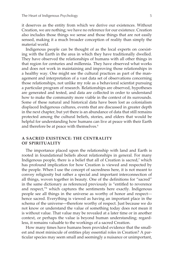 A New Psychology Based on Community, Equality, and Care of the Earth: An Indigenous American Perspective page 5