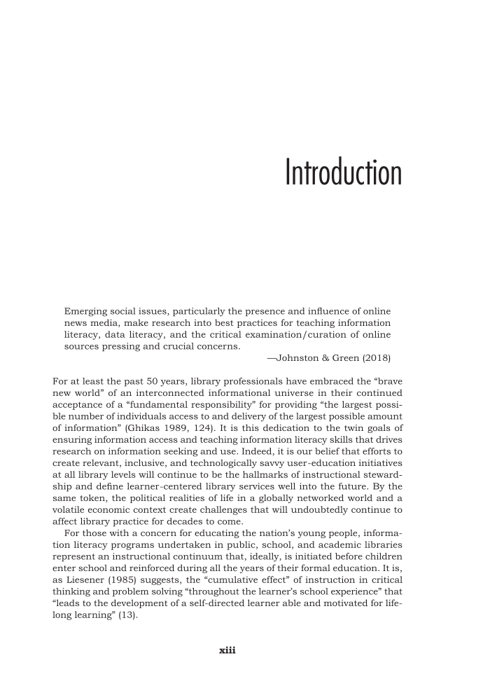 Information Literacy and Information Skills Instruction: New Directions for School Libraries, 4th Edition page xiii