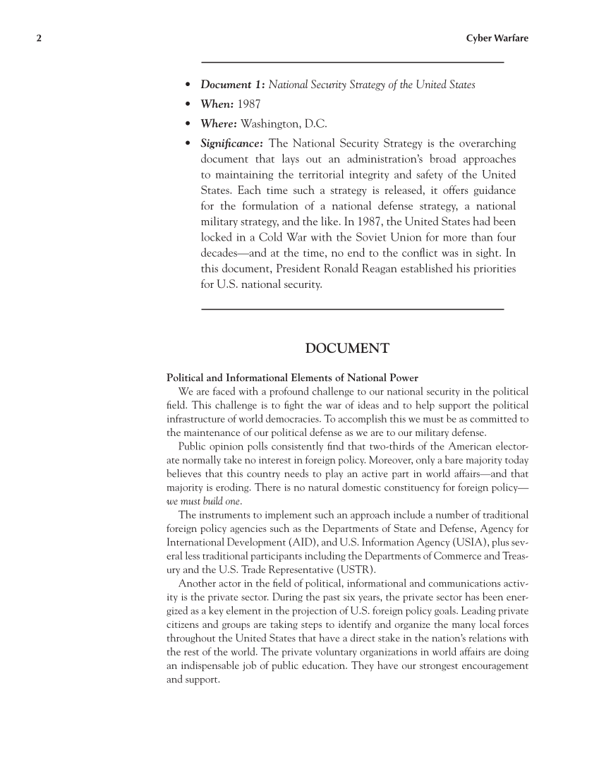 Cyber Warfare: A Documentary and Reference Guide page 2