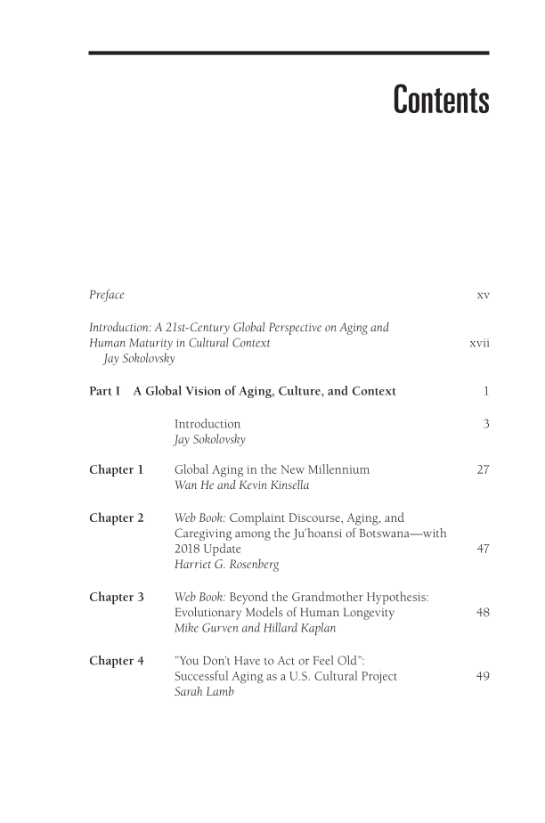 The Cultural Context of Aging: Worldwide Perspectives, 4th Edition page vii