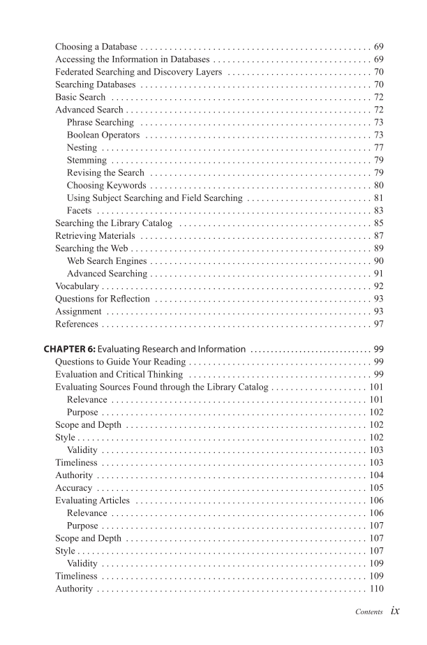 Concise Guide to Information Literacy, 3rd Edition page ix