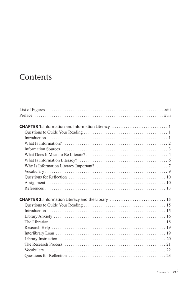 Concise Guide to Information Literacy, 3rd Edition page vii