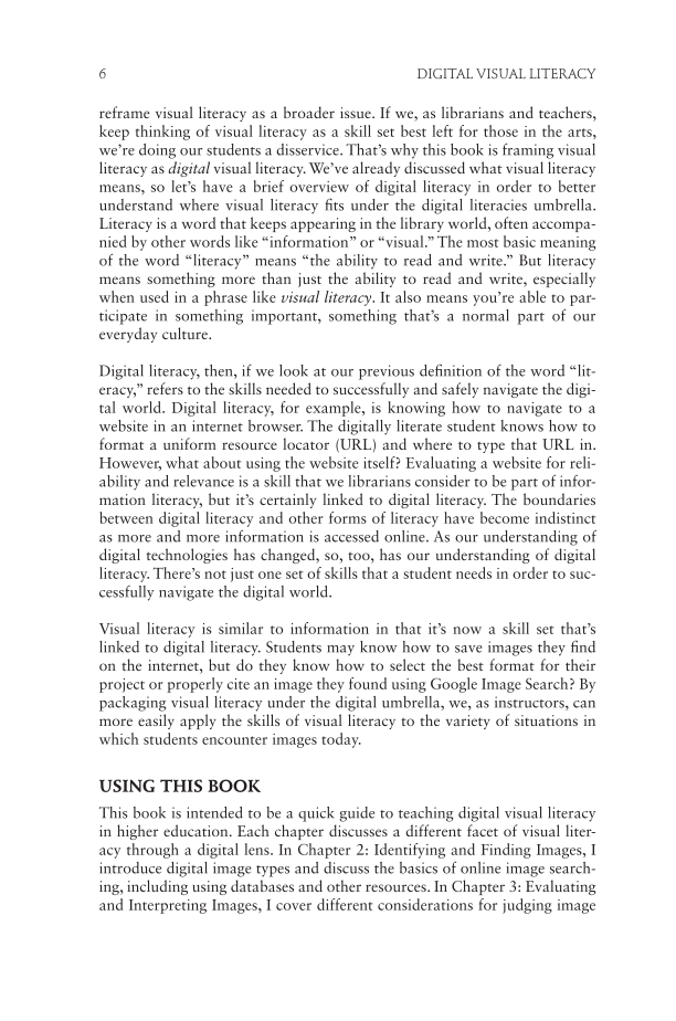 Digital Visual Literacy: The Librarian's Quick Guide page 6