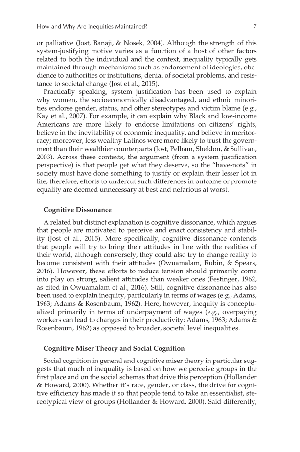 The Psychology of Inequity: Motivation and Beliefs page 7