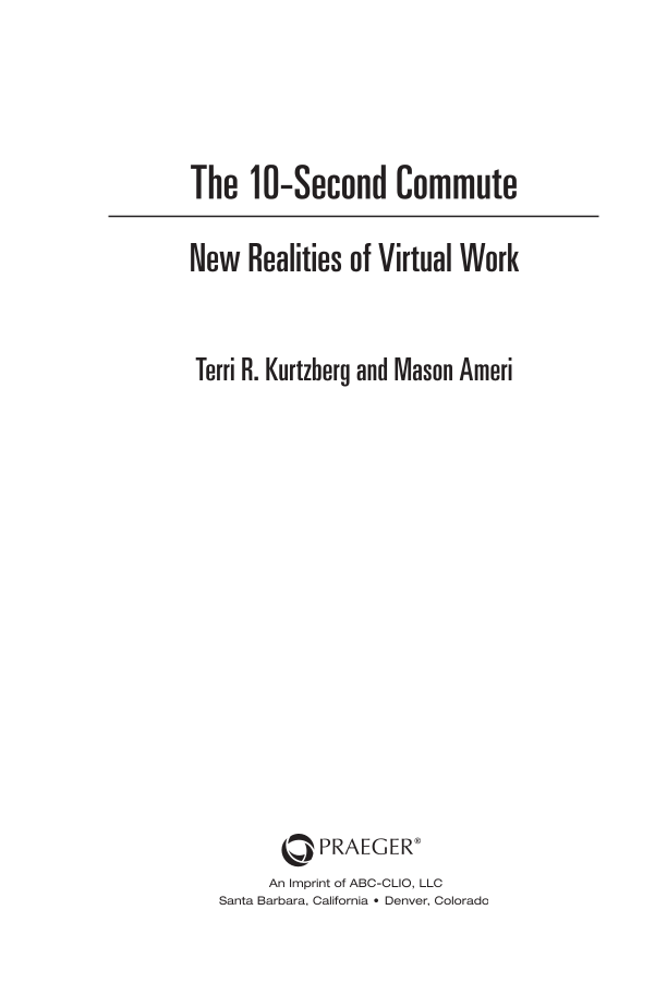 The 10-Second Commute: New Realities of Virtual Work page iii