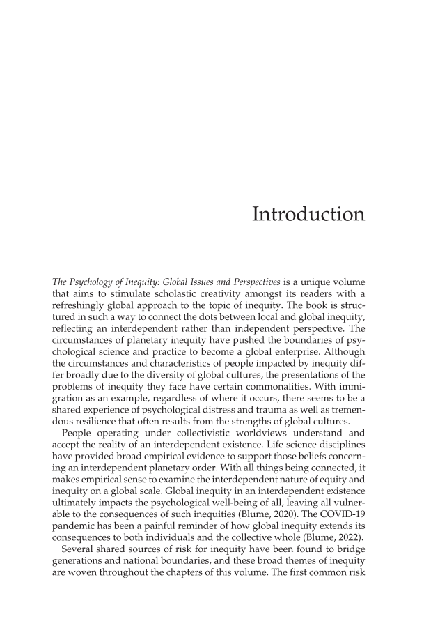 The Psychology of Inequity: Global Issues and Perspectives page ix