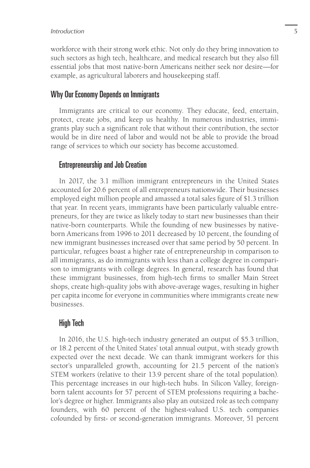 The Danger of Devaluing Immigrants: Impacts on the U.S. Economy and Society page 5