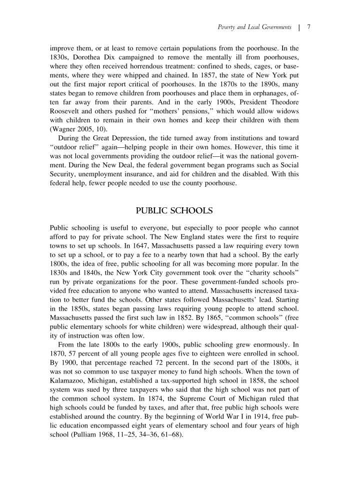 Poverty and the Government in America: A Historical Encyclopedia [2 volumes] page 7