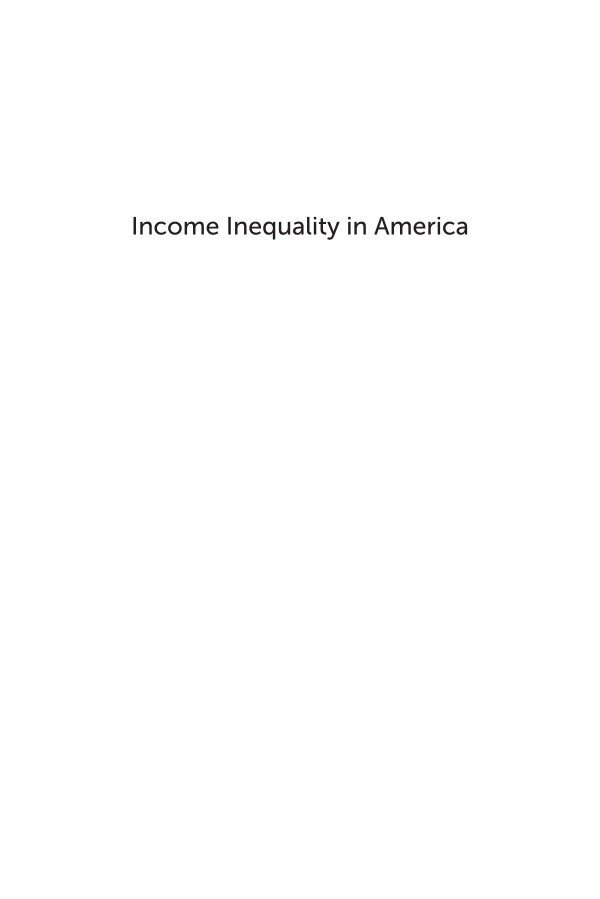 Income Inequality in America: A Reference Handbook page 1