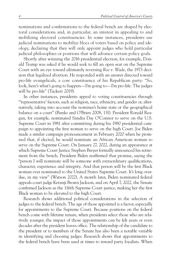 Political Control of America's Courts: Examining the Facts page 4